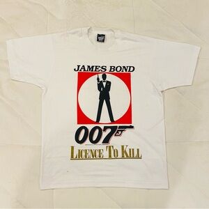 Vintage 1988 James Bond Licence to Kill White T-Shirt Men’s Size Large
